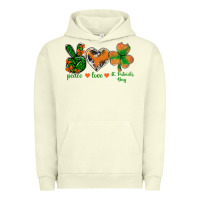 Pigment Pistachio Peace Love St.Patrick's Day Urban Hoodie - BundleAndBundleShop