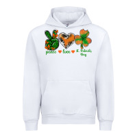 White Peace Love St.Patrick's Day Urban Hoodie - BundleAndBundleShop
