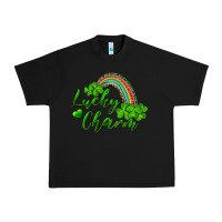 Black Lucky charm rainbow and shamrocks Urban Heavy Tee - RanaPortraitStore