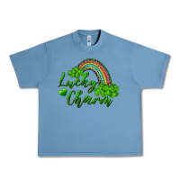 Pebble Blue Lucky charm rainbow and shamrocks Urban Heavy Tee - RanaPortraitStore