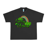 Pigment Black Lucky charm rainbow and shamrocks Urban Heavy Tee - RanaPortraitStore
