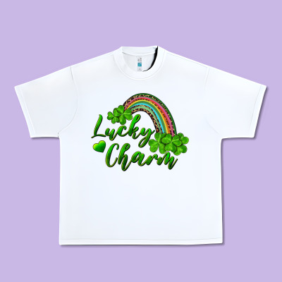 Urban Heavy Tee Lucky charm rainbow and shamrocks