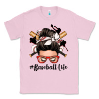 Bubblegum Pink baseball life messy bun Classic Tee - Zillion Design Studio