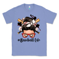 Colony Blue baseball life messy bun Classic Tee - Zillion Design Studio