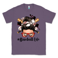 Lavender baseball life messy bun Classic Tee - Zillion Design Studio