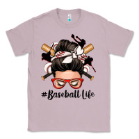 Lilac baseball life messy bun Classic Tee - Zillion Design Studio