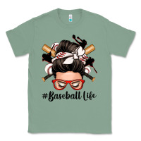 Sage baseball life messy bun Classic Tee - Zillion Design Studio