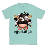 Seafoam baseball life messy bun Classic Tee - Zillion Design Studio