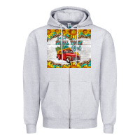 Heather Grey just a small town girl with car Zipper Hoodie - HRA Design Shop