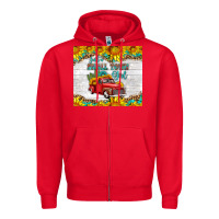 Red just a small town girl with car Zipper Hoodie - HRA Design Shop