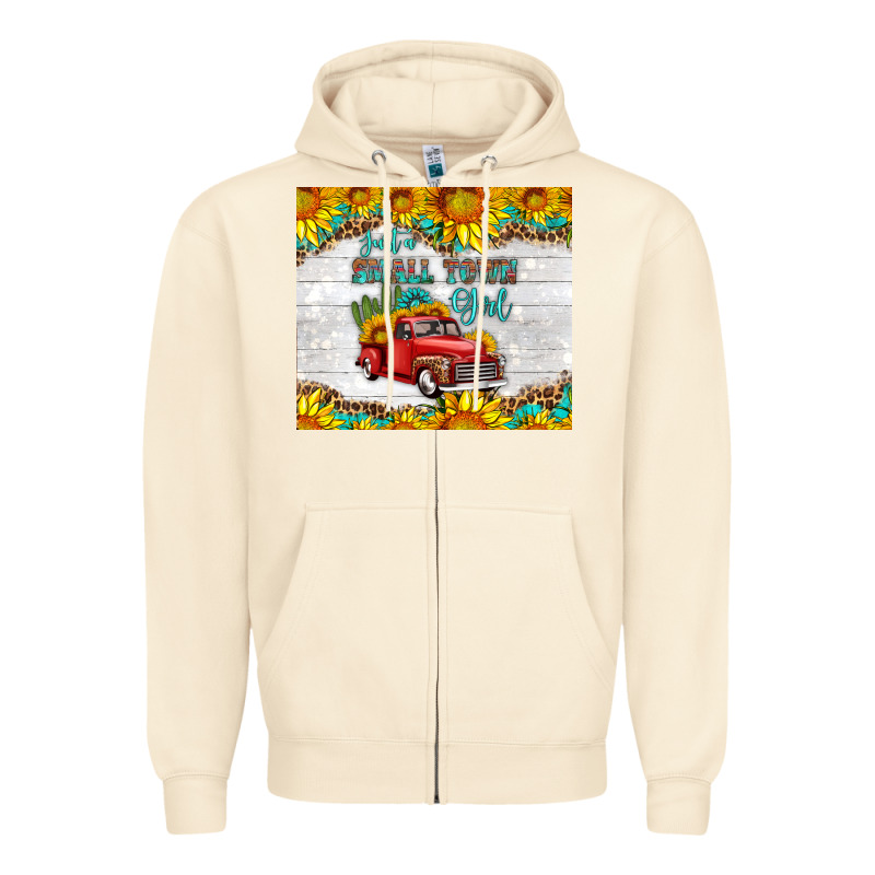 Just A Small Town Girl With Car Zipper Hoodie by HRA Design Shop | Teevron