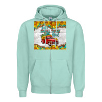 Seafoam just a small town girl with car Zipper Hoodie - HRA Design Shop