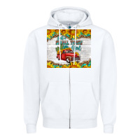 White just a small town girl with car Zipper Hoodie - HRA Design Shop