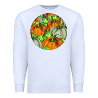 White Fall Rounded Premium Sweatshirt - LillyAllenDesigns