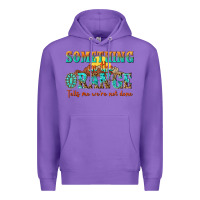 Purple something in the orange tells me were not done Premium Hoodie - NancyCooperArtShop
