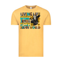 Vintage Mustard living life somewhere between jesus Vintage Tee - texasbilliewilder