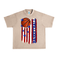 French Oak basketball american flag Urban Heavy Tee - texasbilliewilder