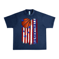 Navy basketball american flag Urban Heavy Tee - texasbilliewilder