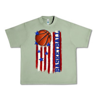 Oil Green basketball american flag Urban Heavy Tee - texasbilliewilder
