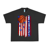 Pigment Black basketball american flag Urban Heavy Tee - texasbilliewilder