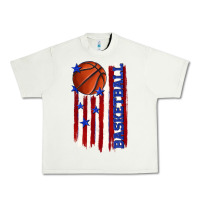 Pistachio basketball american flag Urban Heavy Tee - texasbilliewilder