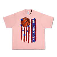 Salmon basketball american flag Urban Heavy Tee - texasbilliewilder