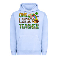 Pigment Grape Ice One Lucky Teacher St. Patricks Urban Hoodie - BundleAndBundleShop