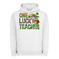 Pigment Lunar Rock One Lucky Teacher St. Patricks Urban Hoodie - BundleAndBundleShop