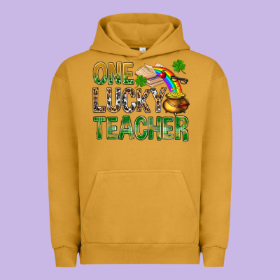 One Lucky Teacher St. Patricks Urban Hoodie Designed By Bundleandbundleshop