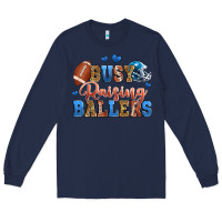 Navy busy raising ballers american football Long Sleeve Tee - Zillion Design Studio