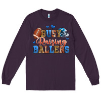 Plum busy raising ballers american football Long Sleeve Tee - Zillion Design Studio