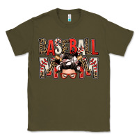 Army Green baseball mom messy bun Classic Tee - Zillion Design Studio