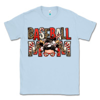 Dusty Blue baseball mom messy bun Classic Tee - Zillion Design Studio