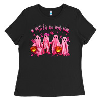 Black in october we wear pink ghosts Ladies Tee - AdoDesignShop