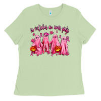 Matcha in october we wear pink ghosts Ladies Tee - AdoDesignShop