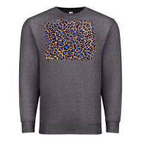 Charcoal Heather leopard with navy blue glitter Premium Sweatshirt - Artiststas