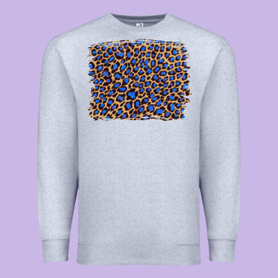 Leopard With Navy Blue Glitter Premium Sweatshirt Designed By Artiststas