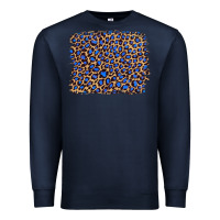 Navy leopard with navy blue glitter Premium Sweatshirt - Artiststas