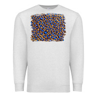 Oatmeal Heather leopard with navy blue glitter Premium Sweatshirt - Artiststas
