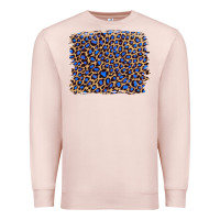 Pale Pink leopard with navy blue glitter Premium Sweatshirt - Artiststas