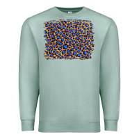 Seafoam leopard with navy blue glitter Premium Sweatshirt - Artiststas