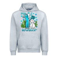 Heather Grey My 1 St Winter With Cute Snowman Urban Hoodie - BundleAndBundleShop