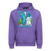 Tulip My 1 St Winter With Cute Snowman Urban Hoodie - BundleAndBundleShop