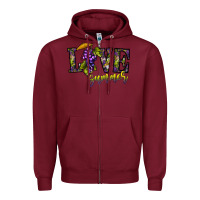 Burgundy love summer Zipper Hoodie - CowhideDigitalArt