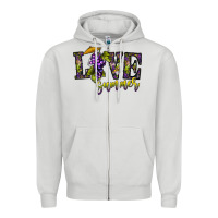Dove Grey love summer Zipper Hoodie - CowhideDigitalArt
