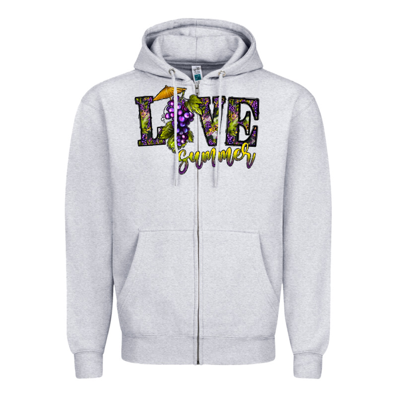 Love Summer Zipper Hoodie by CowhideDigitalArt | Teevron