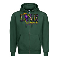Sports Green love summer Zipper Hoodie - CowhideDigitalArt