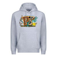Heather Grey pt physical therapist western Premium Hoodie - NancyCooperArtShop