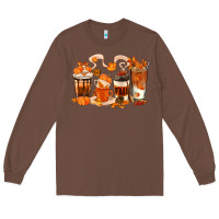 Chestnut Fall Coffee Cups Long Sleeve Tee - texasbilliewilder