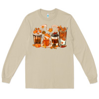 Mushroom Fall Coffee Cups Long Sleeve Tee - texasbilliewilder